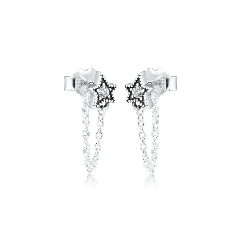 

CKK Silver 925 Jewelry Celestial Stars Stud Earrings For Women Gift Sterling Silver Original Earring