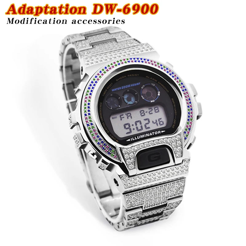 Металлический чехол из нержавеющей стали для часов Casio G-Shock DW6900 ремешок | Наручные