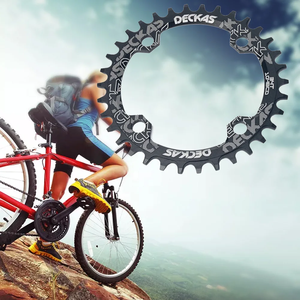 Круглый узкая широкая цепь из колец цепь MTB горный велосипед 104BCD 32T 34 Т 36 38T диаметра окружности болтов(зуб части пластины 104 BCD