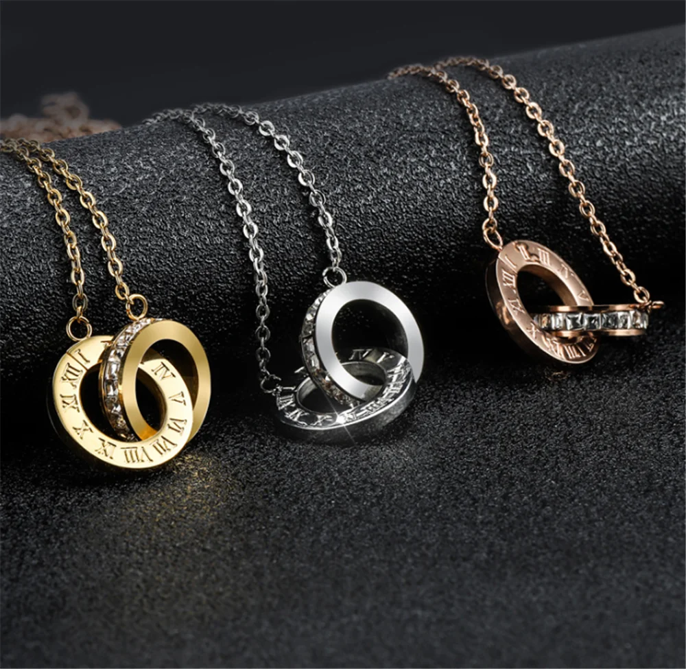 Набор из двух колец римских сережек и браслетов 5A кристалл 316L нержавеющая сталь