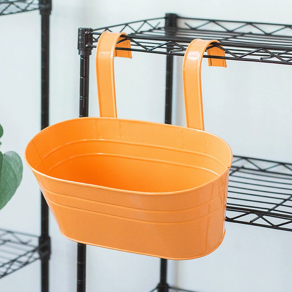 

2pcs Detachable Hook Flower Bucket Double Hook Hanging Bucket Iron Bucket