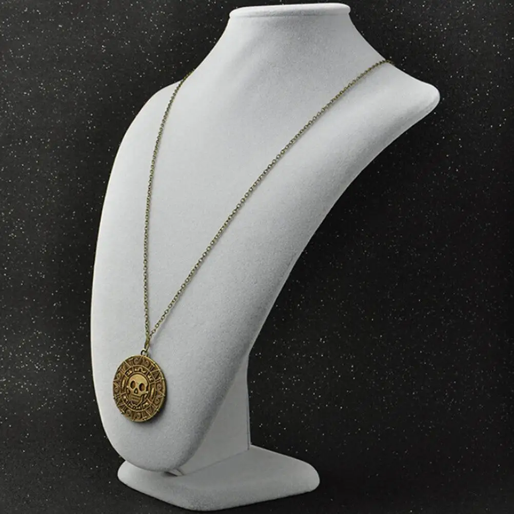 Ожерелье из фильма Пираты Карибского моря винтажная Золотая ацтекская монета