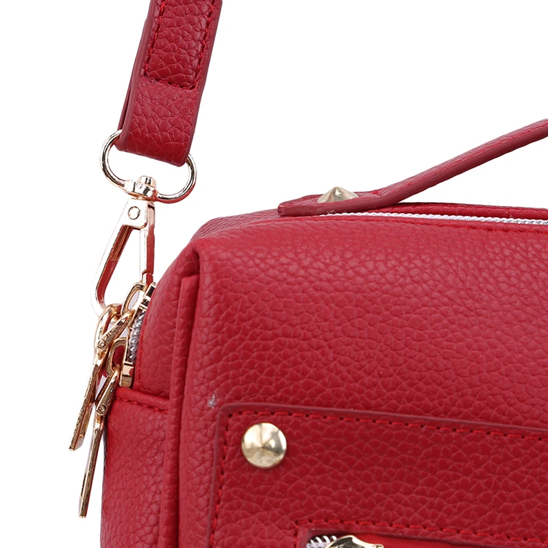 

Fashion Korean Version Lychee Pattern Versatile Shoulder Messenger Handbag Casual PU Leather Women's Crossbody Bag Bolsos Mujer