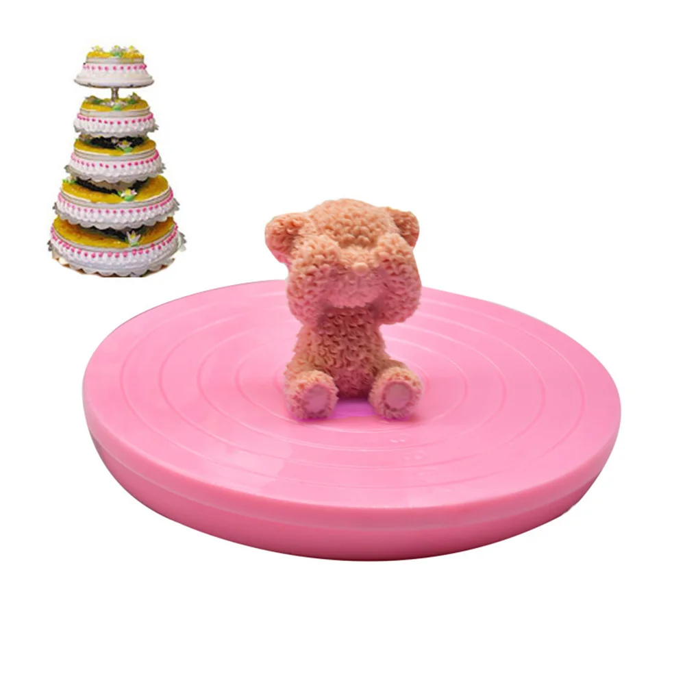 14cm Platform Revolving Decoration Rotating Cake Stand Baking Plate Turntable Decorating Tool Cookie Biscuits Decorati | Дом и сад