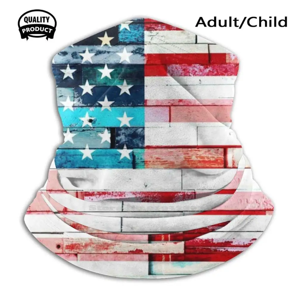 

Star Spangled Banner Warmer Breathable Face Masks Us Flag American Flag American Flag American Flag Wood Wooden Planks Usa Old