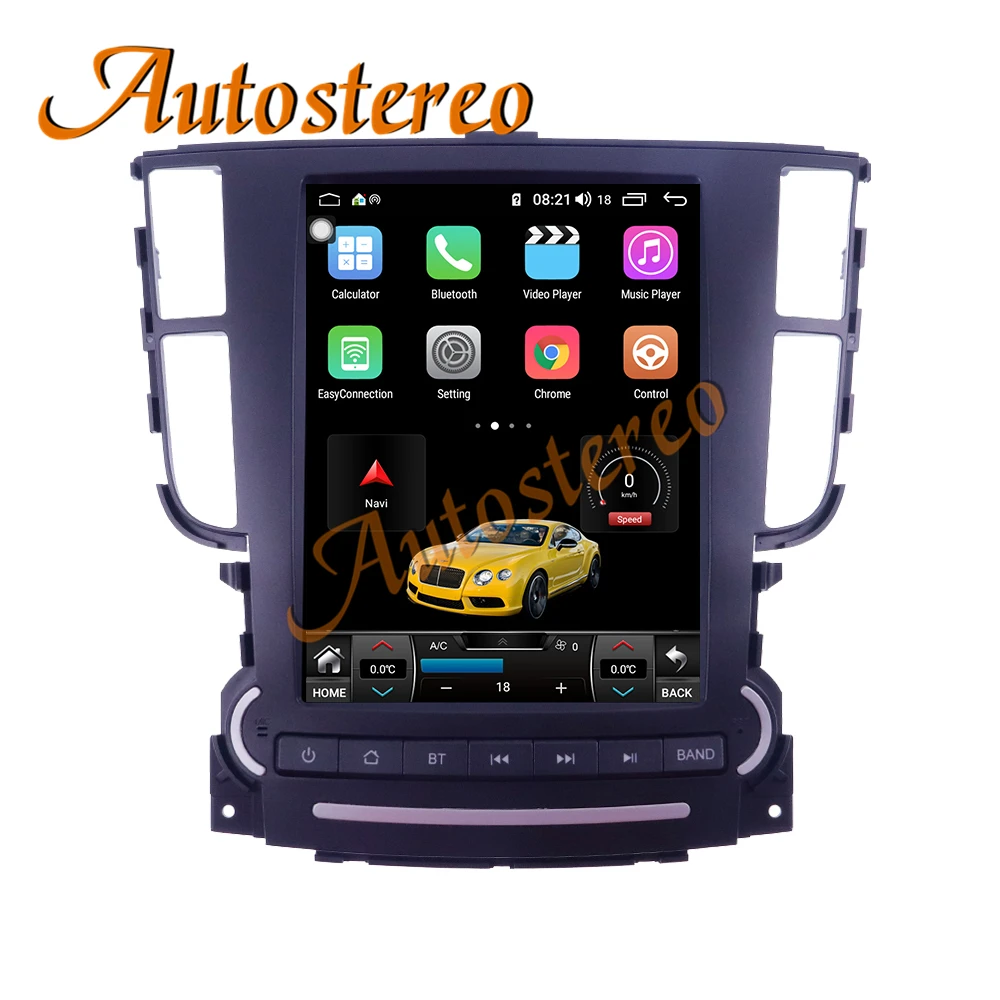 저렴한 아큐라 TL 안드로이드 10 128G 카플레이 테슬라 스타일 수직 스크린 차량용 GPS 내비게이션 멀티미디어 플레이어, 헤드유닛 무선 카플레이