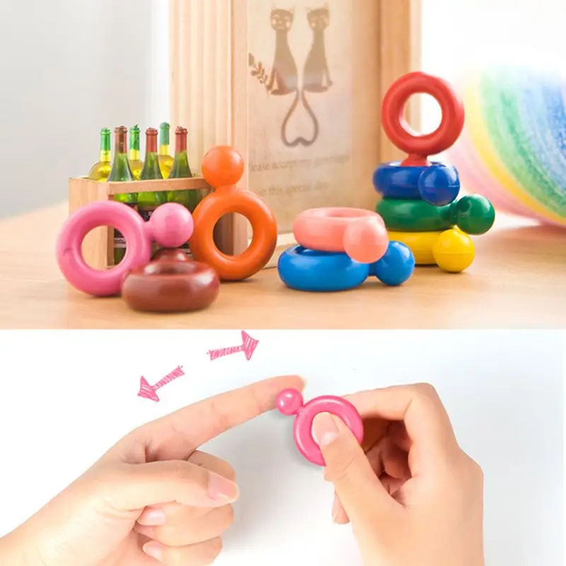 Восковые карандаши в форме кольца для малышей 12 цветов|Мелки| |