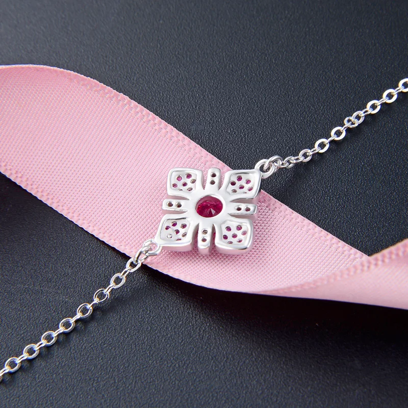 

15 Cm Wholesale Bracelet Flower S925 Sterling Silver Bracelet Simple Fashion Small Fresh and Elegant Wedding Bracelet with Box