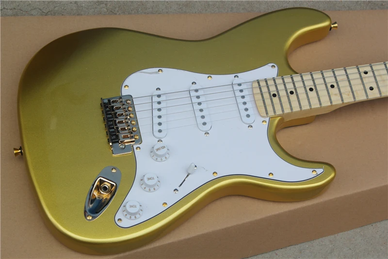 

Китайская гитарная фабрика, новая Кленовая грифельная доска, 6 струн, Tremolo ST gold, электрическая гитара s spickup, бесплатная доставка