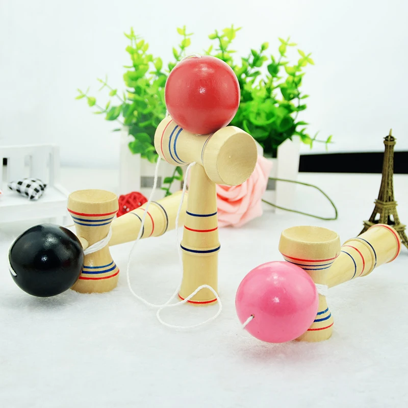 Детский шар Kendama 12 см Деревянный умелый шар для жонглирования японская традиционная деревянная игра игрушки для спорта на открытом воздухе развивающие игрушки