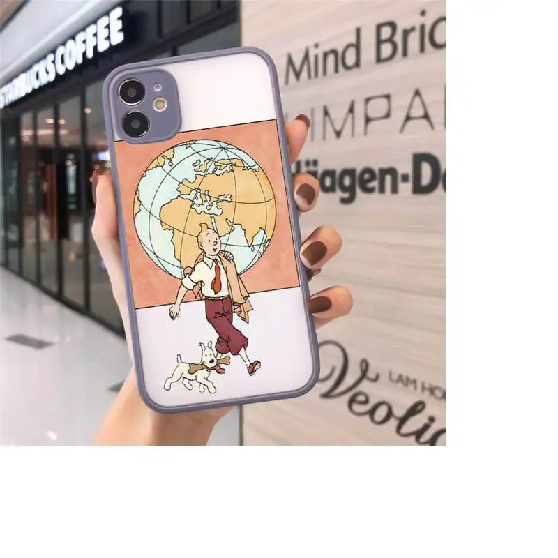 

The Adventures of Tintin Phone Cases Matte For iPhone 12 Mini 11 Pro XR XS Max 7 8 Plus X Hard PC Back Cover