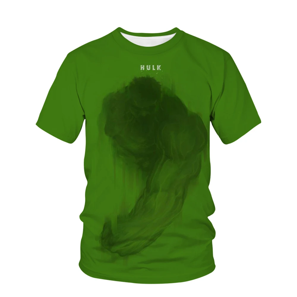 

Новинка 2022, летняя футболка с 3D-принтом Marvel Халк, модная повседневная Уличная одежда для мальчиков и девочек, мужская, женская, Детская футбо...