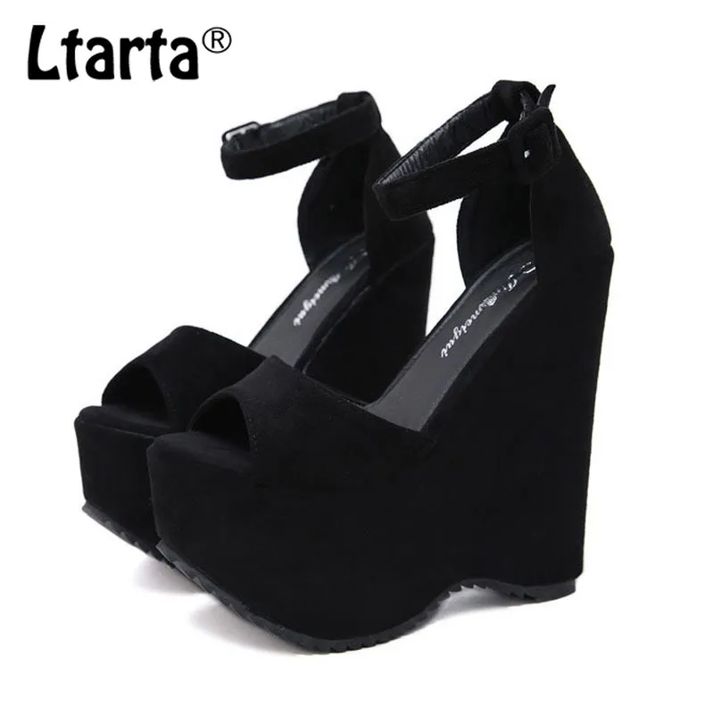 Женские сандалии на платформе LTARTA Водонепроницаемые босоножки высокой танкетке