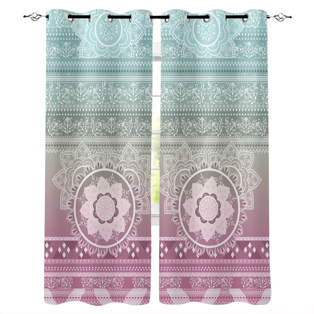 Красивое украшение с изображением мандалы занавески для дома товары окна