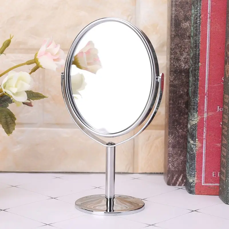 Beauty Makeup Cosmetic Mirror Double-Sided Normal Stand Mirror E65F