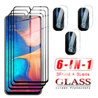 Защитное стекло 6 в 1 для Samsung Galaxy A20, затемняющие очки для Samsung A 01, 02s, 10s, 20, 20s, 21, 21s, 30, 30s, стеклянная пленка для объектива камеры