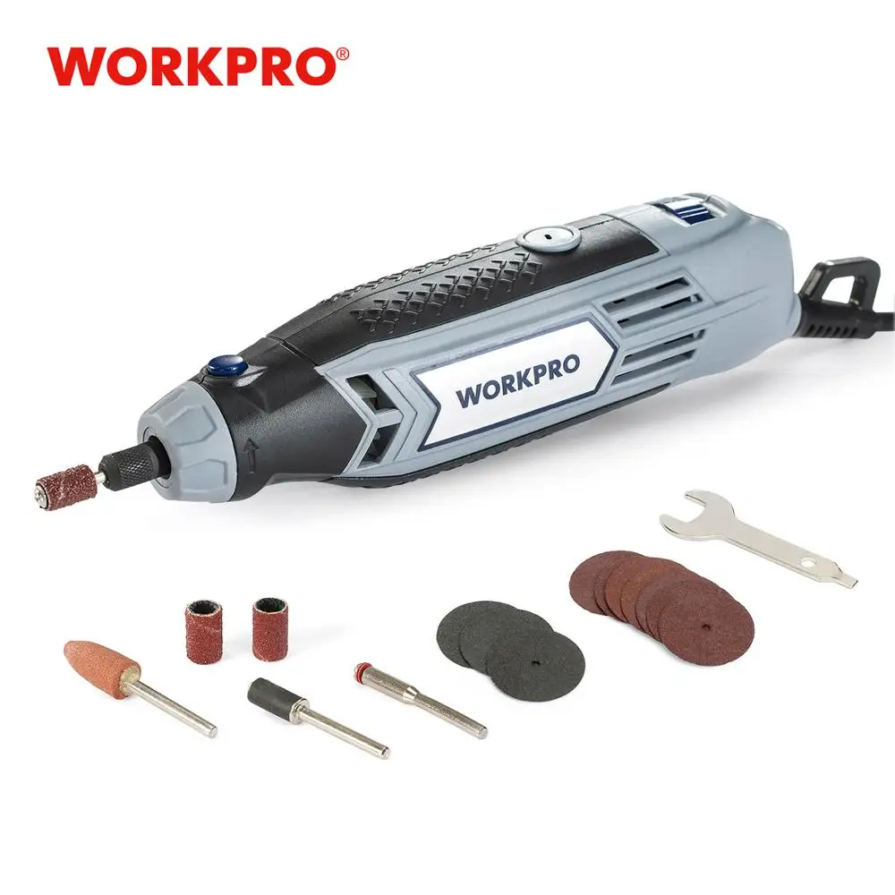 WORKPRO 130 Вт Мини дрель Rotary Tool с шлифовальные Мощность аксессуары инструмент многофункциональный мини гравировка для Dremel
