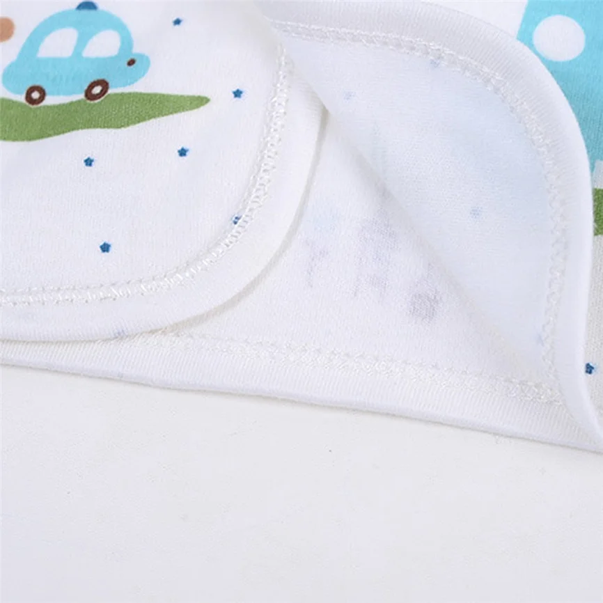 5PCS Baby Clothes Newborn Boy Girl Outfi Cute Cartoon Long Sleeve Tops+Hat+Pants +Bib Outfit Set Soft Comfortable Clothe | Детская