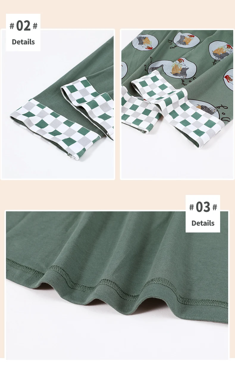 

BZEL 2020 New Arrival Women's Sleepwear Cotton Pajamas Turn-down Collar Pijama Mujer Pyjama Femme Soft Home Colthes For Women