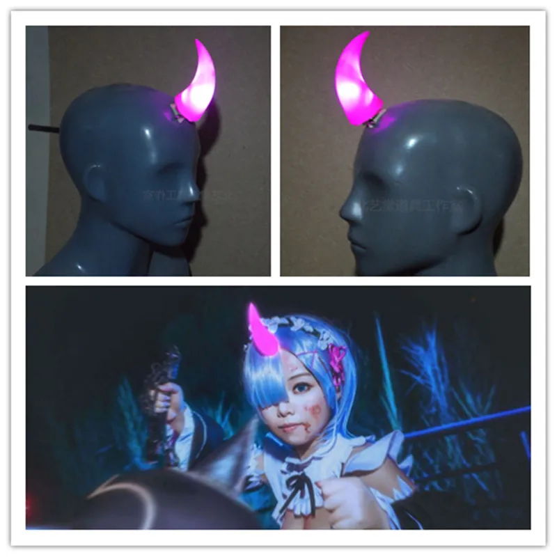 

Аниме Re: Zero kara Hajimeru Isekai Seikatsu Ram Rem Косплей Хэллоуин реквизит дьявольские рожки Аксессуары повязка на голову карнавальвечерние