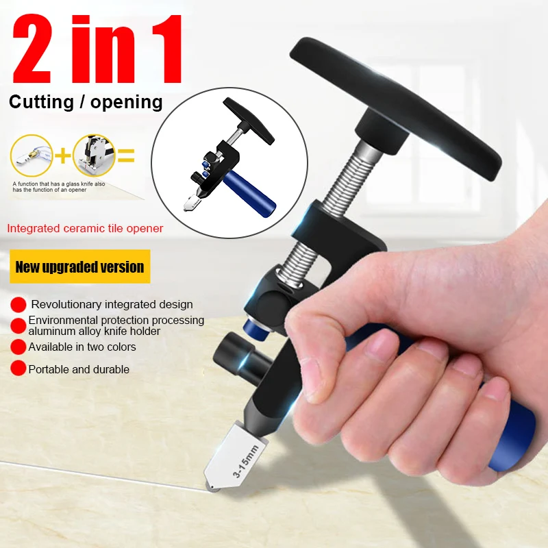 

Manual Tile Mirrors Cutter Multi-Functional Glass Cutter Set Ceramic Tile Opener Easy Glass Tile Cutter LB88