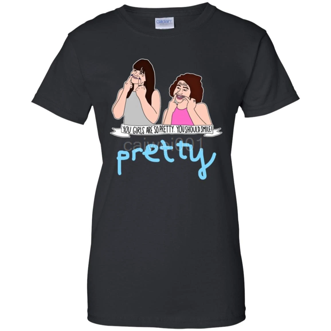 Индивидуальная футболка Wide City You Girls Are So Pretty Must Smile Women Shirt Подлинная Мужская