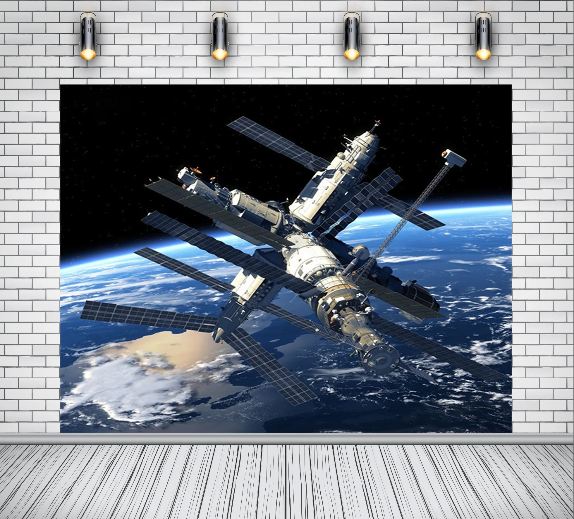 Фотофон Ktonsdci с изображением земли планеты космической станции Вселенной