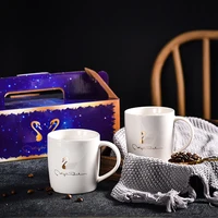 creative cartoon swan mug couple mug ceramic mug gift box set fruit tea cup milk cup coffee cup female holiday gift ceramic mug