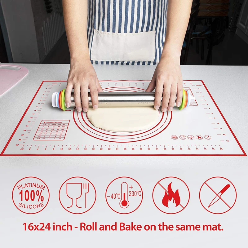 Силиконовые коврики для выпечки лист тесто пиццы антипригарный держатель