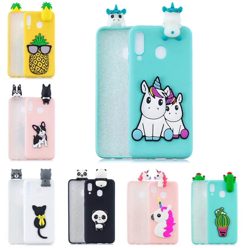 3D единорога панда Cat Чехол с принтом "кактус" для Coque samsung Galaxy A10S A20S A30S A50S A10 A20 A20E A30 A40 A50 A70 A51 A71 чехол Funda