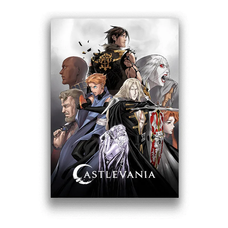 Castlevania Dracula аниме плакат произведение искусства белая бумага с покрытием постер