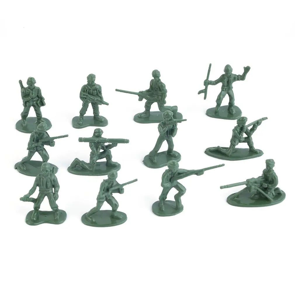 

100pcs/Pack Military Plastic Toy Soldiers Army Men Figures 12 Poses Christmas gifts or Collection Good for Intelligence