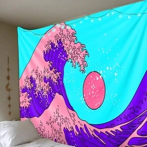 

Great Vaporwave Yoga Tapestry Travel Sleeping Pad Polyester Fabric 3D Printed Wall Hanging Tapestry