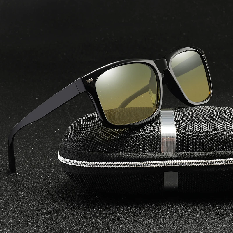 

Polarized Day Night Vision TAC Sunglasses Polaroid Men Women Goggles Square Sun Glasses UV400 Driver Night Driving Sun Glasses