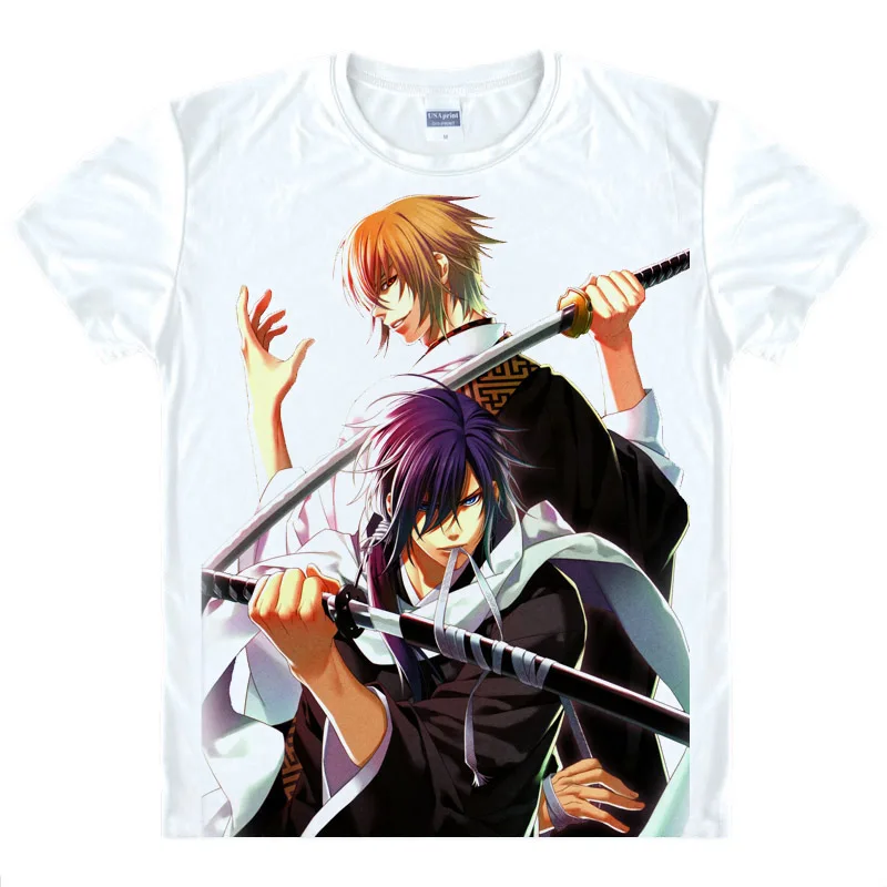 Футболка с принтом Аниме Hakuouki Hijikata Toshizo Yukimura Jiziru для косплея мужские футболки