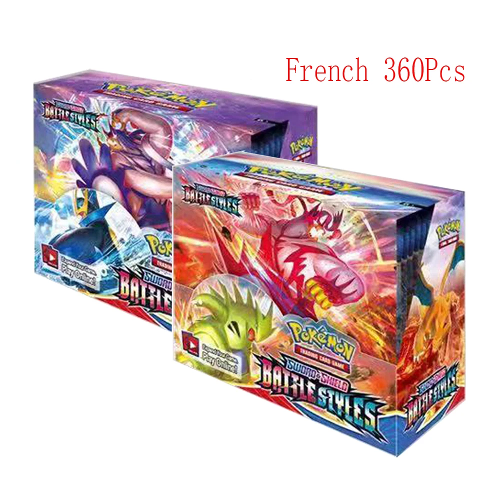 Новинка 360 шт. карт во французском стиле новые карты покемон английская версия