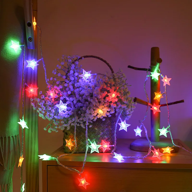 USB/Battery Power LED star Garland Lights Fairy String Waterproof Outdoor Lamp Christmas Holiday Wedding Party Lights Decoration delores fossen lone star christmas cowboy christmas eve book 1 unabridged