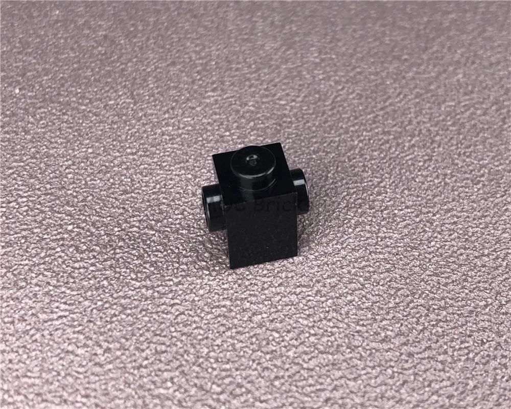 50 шт./лот MOC кирпичи сделай сам черный модифицированный 1x1 с гвоздиками на 2