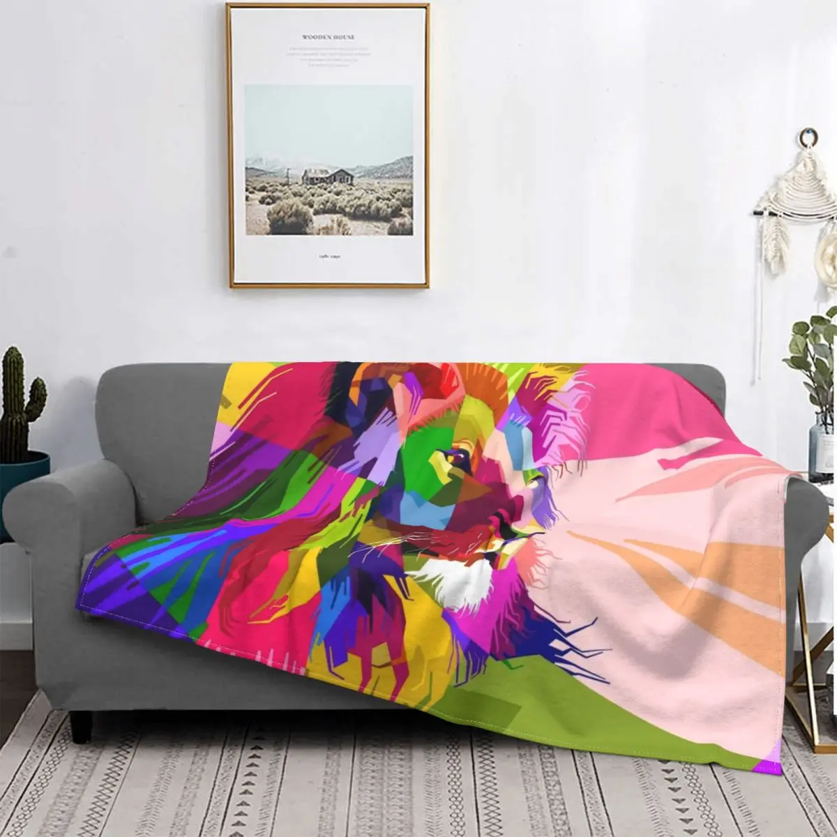 

Разноцветные бархатные одеяла с рисунком Льва на весну/осень мультяшное многофункциональное легкое одеяло для дома искусственное одеяло