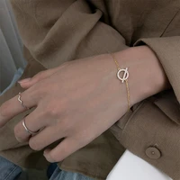 s925 sterling silver geometric zircon bracelet female chic design girlfriends gift student simple hand chain for women jewelry