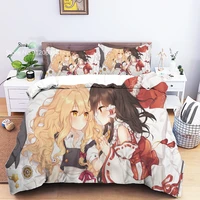 23 pcs kirisame marisa x patchouli knowledge bedding set 3d print japan anime girls duvet cover single queen bed quilt cover