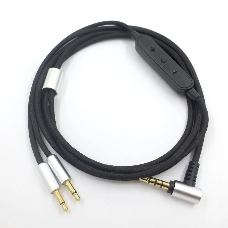 

Кабель для наушников 3,5 мм-2,5 мм, для шнура Sennheiser-HD202 HD212 HIFIMAN SUSVARA XF-200 HE400S HE-400I с функцией настройки микрофона