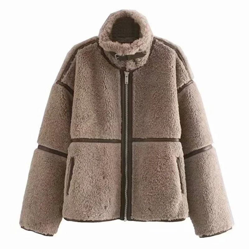 Осенне-зимнее новое пальто из искусственного меха 2019 модная куртка с