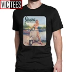 Vespa футболка скутер Италия девушка заколка девушка красивая женщина модель забавная футболка для мужчин одежда дизайны футболки рубашка из чистого хлопка