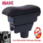Подлокотник для Mitsubishi Attrage, Mirage, специальные детали интерьера, модифицированные детали, автомобильный подлокотник, центральный ящик для хранения, USB LED