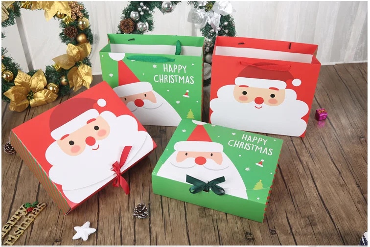 

200 шт.; Оптовая продажа; Детское нижнее белье Рождественский подарок коробка Бумага Санта Клаус Конфета в виде снеговика печенье Рождествен...