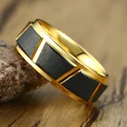 Модные обрезные дизайнерские кольца zorcins для мужчин, золотистый и черный тон, 8 мм, обручальные кольца из карбида вольфрама, аксессуары Anel