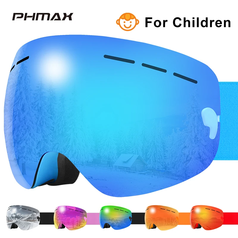 PHMAX детские лыжные очки зимние для снегохода с защитой от ультрафиолета