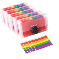 5 pack expanding file folder a6 accordion folder receipt organiser wallet case with labels index for bills cards coupon