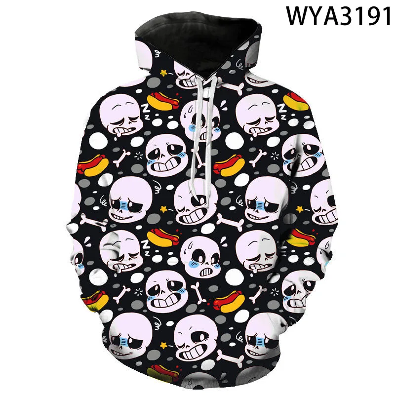 Новые толстовки с рисунком Undertale Sans для мужчин и женщин Детские повседневные